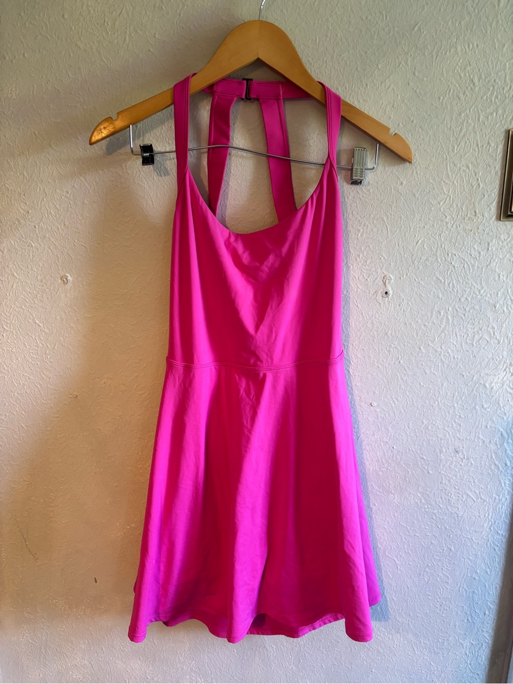 HALARA Hot Pink Backless Halter Skater Dress - Picture 6 of 8